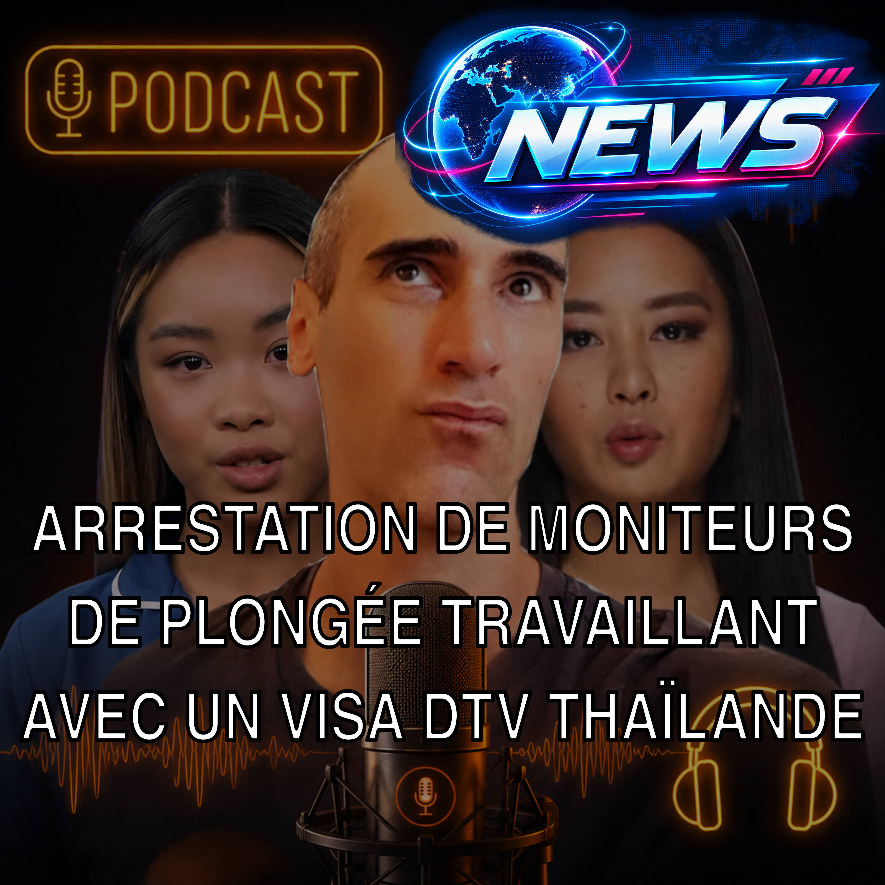 Arrestation de moniteurs de plongée travaillant avec un visa DTV Thaïlande